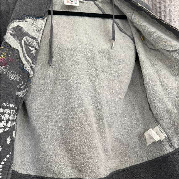 Roxy Charcoal Hoodie with Colorful Graphic - Picture 4 of 5